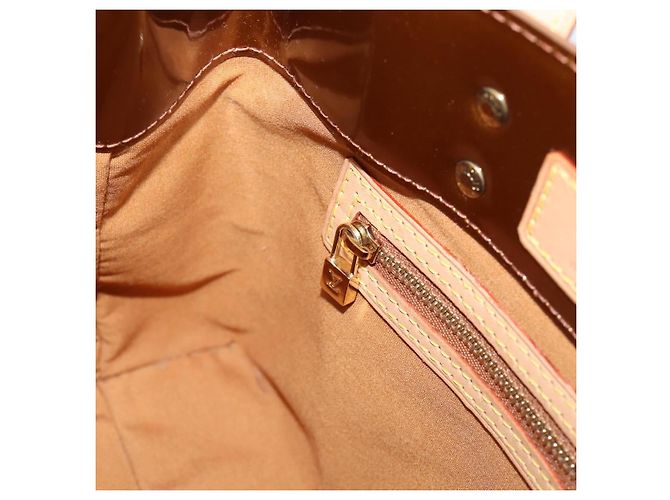 LOUIS VUITTON Monogram Vernis Reade PM Hand Bag Bronze M91146 LV Auth gh2341V Bronzo - vista 20