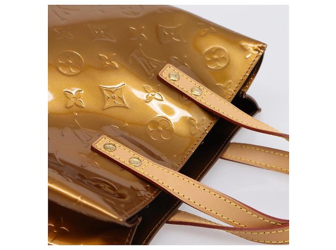 LOUIS VUITTON Monogram Vernis Reade PM Hand Bag Bronze M91146 LV Auth gh2341V Bronzo - vista 6