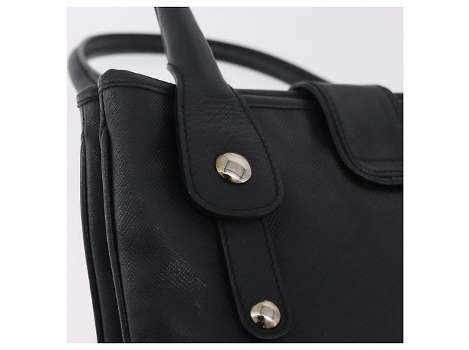 Borsa a mano Salvatore Ferragamo Gancini in pelle nera e argento Auth BA16166 Nero - vista 18