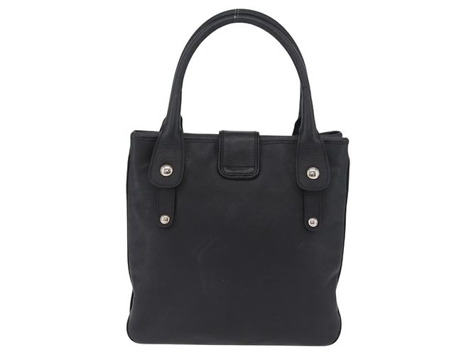 Borsa a mano Salvatore Ferragamo Gancini in pelle nera e argento Auth BA16166 Nero - vista 2