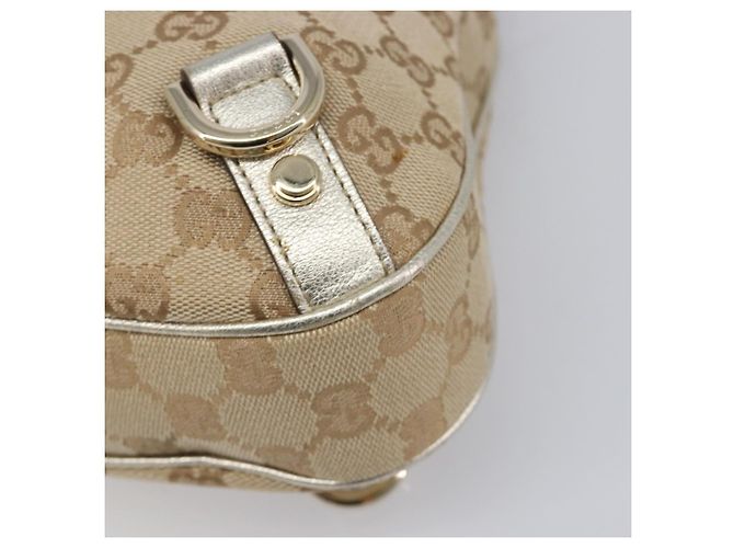 Borsa a tracolla GUCCI GG Canvas Beige Oro 130738 Auth 206053V D'oro - vista 14