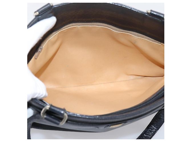 Céline CELINE Tote Bag aus Leder Schwarz Goldfarben Auth bs37162 - Ansicht 10