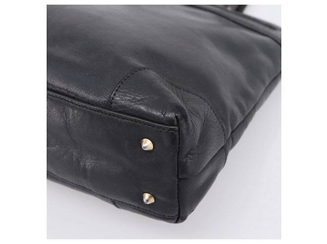 Céline CELINE Tote Bag aus Leder Schwarz Goldfarben Auth bs37162 - Ansicht 15