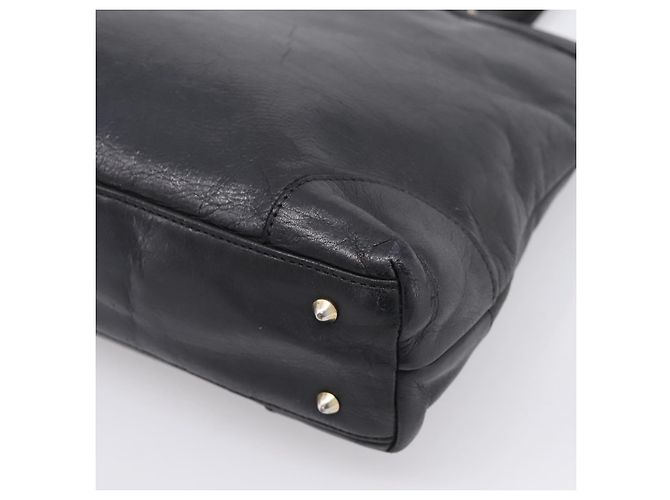Céline CELINE Tote Bag aus Leder Schwarz Goldfarben Auth bs37162 - Ansicht 17