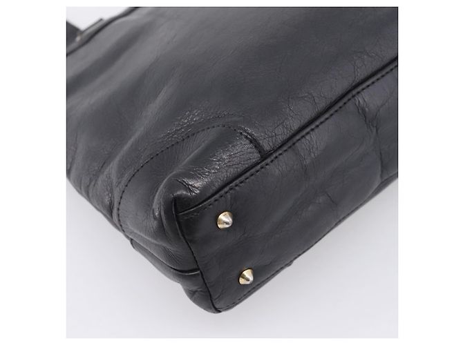 Céline CELINE Tote Bag aus Leder Schwarz Goldfarben Auth bs37162 - Ansicht 18