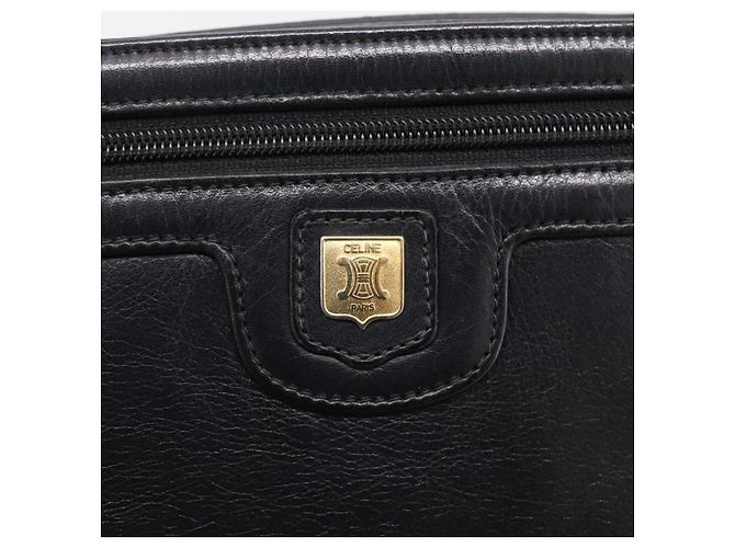 Céline CELINE Tote Bag aus Leder Schwarz Goldfarben Auth bs37162 - Ansicht 19