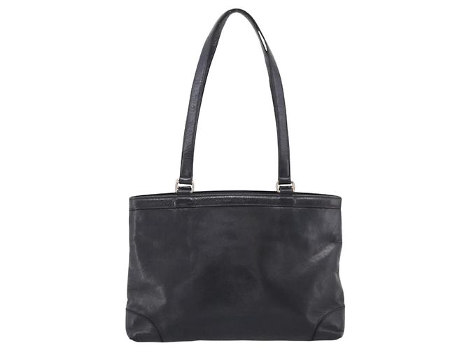 Céline CELINE Tote Bag aus Leder Schwarz Goldfarben Auth bs37162 - Ansicht 2