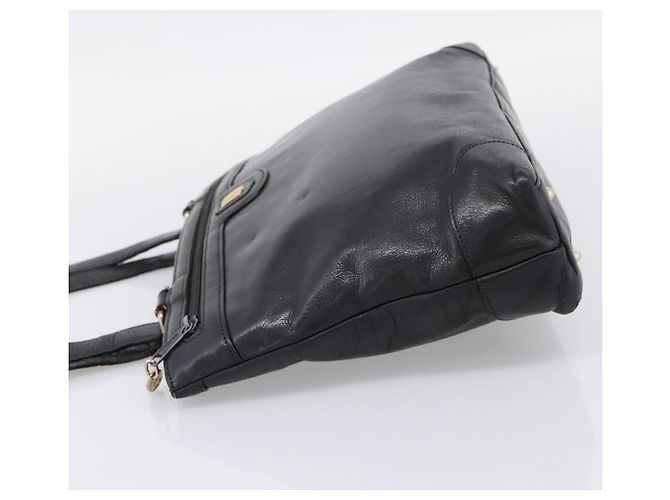 Céline CELINE Tote Bag aus Leder Schwarz Goldfarben Auth bs37162 - Ansicht 3
