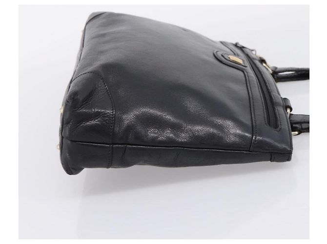 Céline CELINE Tote Bag aus Leder Schwarz Goldfarben Auth bs37162 - Ansicht 4