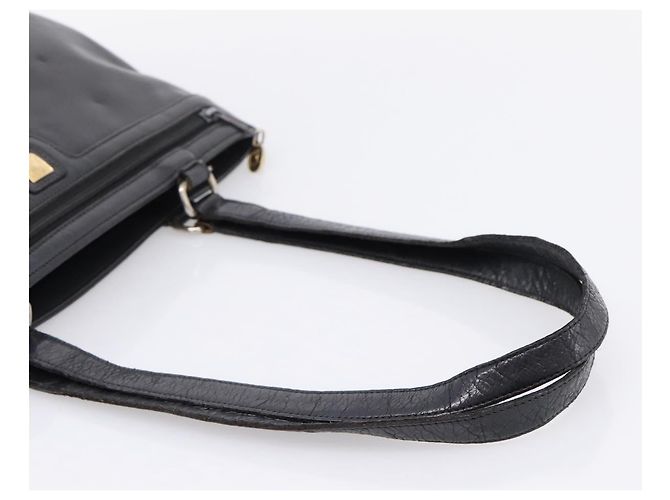 Céline CELINE Tote Bag aus Leder Schwarz Goldfarben Auth bs37162 - Ansicht 7
