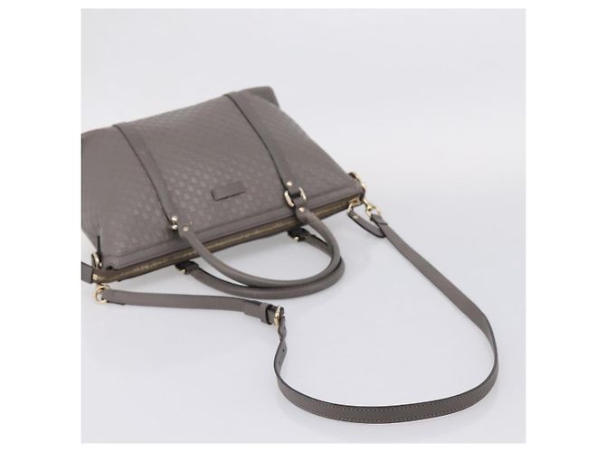 Borsa GUCCI Micro GG Canvas Guccissima in pelle 2way Outlet 449656 Auth ep15926 Marrone D'oro - vista 10
