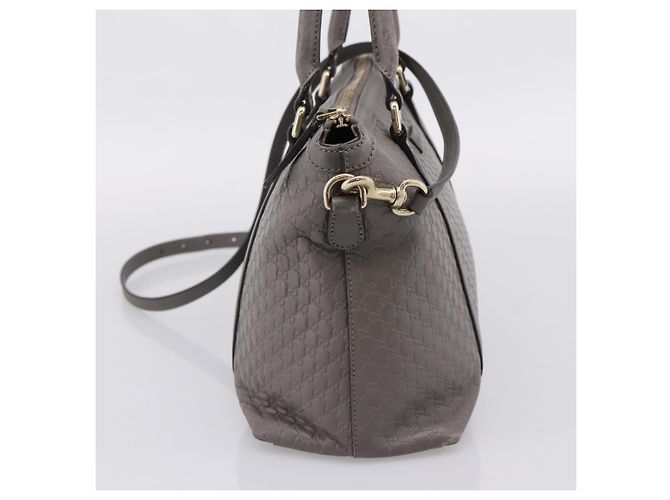 Borsa GUCCI Micro GG Canvas Guccissima in pelle 2way Outlet 449656 Auth ep15926 Marrone D'oro - vista 3