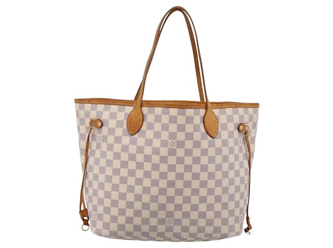 Borsa Tote LOUIS VUITTON Damier Azur Neverfull MM N41605 LV Auth ep15937 - vista 13