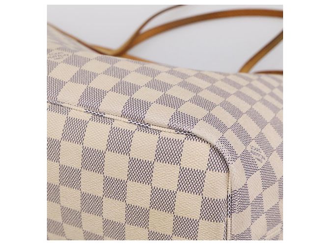 Borsa Tote LOUIS VUITTON Damier Azur Neverfull MM N41605 LV Auth ep15937 - vista 14