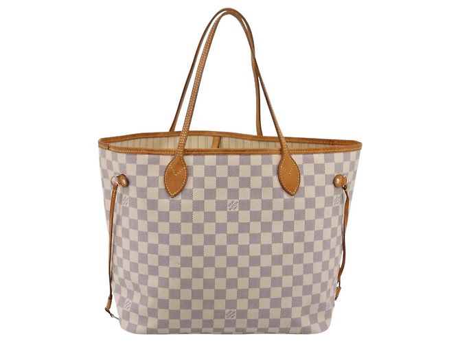 Borsa Tote LOUIS VUITTON Damier Azur Neverfull MM N41605 LV Auth ep15937 - vista 2