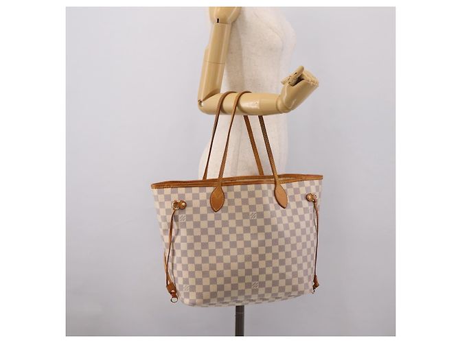 Borsa Tote LOUIS VUITTON Damier Azur Neverfull MM N41605 LV Auth ep15937 - vista 25
