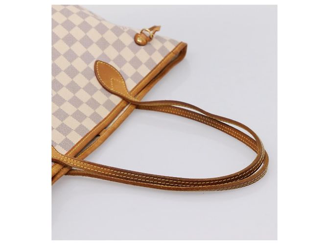 Borsa Tote LOUIS VUITTON Damier Azur Neverfull MM N41605 LV Auth ep15937 - vista 7