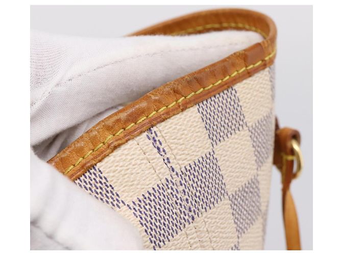 Borsa Tote LOUIS VUITTON Damier Azur Neverfull MM N41605 LV Auth ep15937 - vista 9
