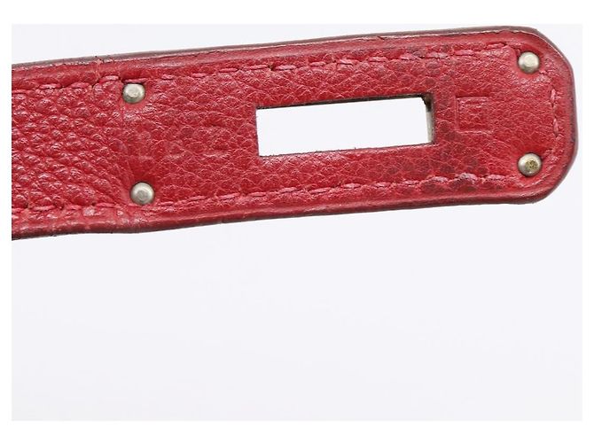 Hermès Borsa a mano HERMES Star Mark Birkin 30 in pelle Taurillon Rossa Argento Auth LN222SM Rosso - vista 11