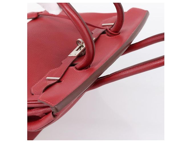 Hermès Borsa a mano HERMES Star Mark Birkin 30 in pelle Taurillon Rossa Argento Auth LN222SM Rosso - vista 14