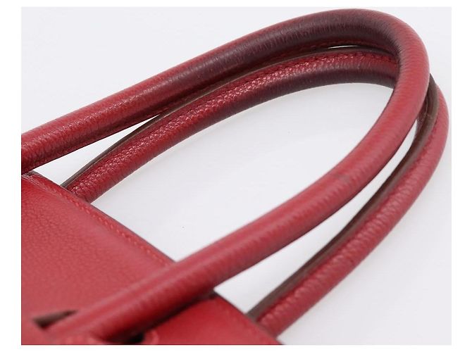 Hermès Borsa a mano HERMES Star Mark Birkin 30 in pelle Taurillon Rossa Argento Auth LN222SM Rosso - vista 15