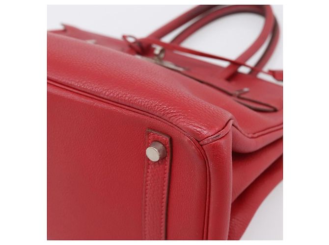 Hermès Borsa a mano HERMES Star Mark Birkin 30 in pelle Taurillon Rossa Argento Auth LN222SM Rosso - vista 16