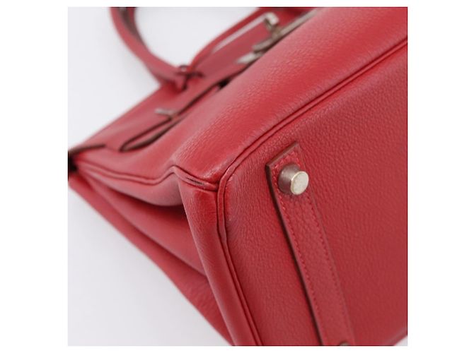 Hermès Borsa a mano HERMES Star Mark Birkin 30 in pelle Taurillon Rossa Argento Auth LN222SM Rosso - vista 17