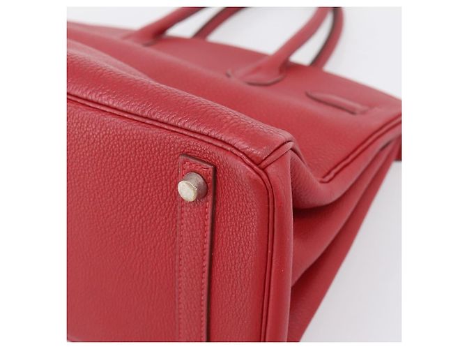Hermès Borsa a mano HERMES Star Mark Birkin 30 in pelle Taurillon Rossa Argento Auth LN222SM Rosso - vista 18
