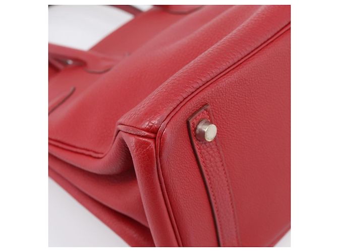 Hermès Borsa a mano HERMES Star Mark Birkin 30 in pelle Taurillon Rossa Argento Auth LN222SM Rosso - vista 19