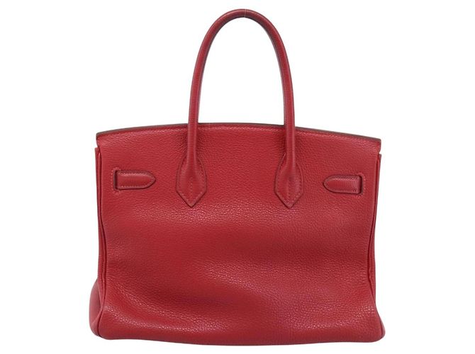 Hermès Borsa a mano HERMES Star Mark Birkin 30 in pelle Taurillon Rossa Argento Auth LN222SM Rosso - vista 2