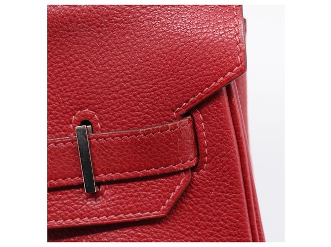 Hermès Borsa a mano HERMES Star Mark Birkin 30 in pelle Taurillon Rossa Argento Auth LN222SM Rosso - vista 21