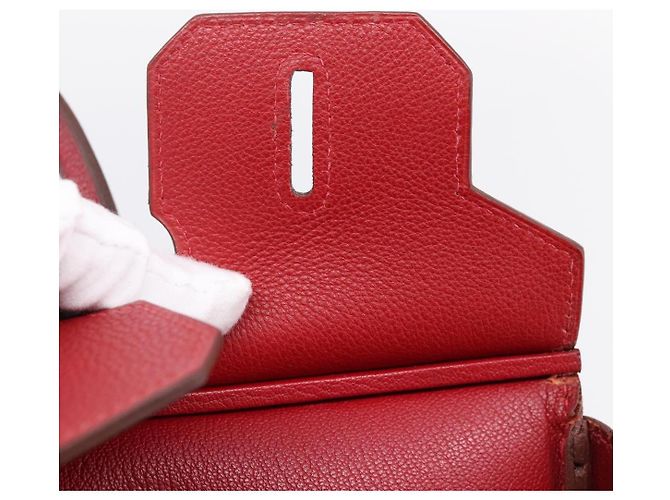 Hermès Borsa a mano HERMES Star Mark Birkin 30 in pelle Taurillon Rossa Argento Auth LN222SM Rosso - vista 28