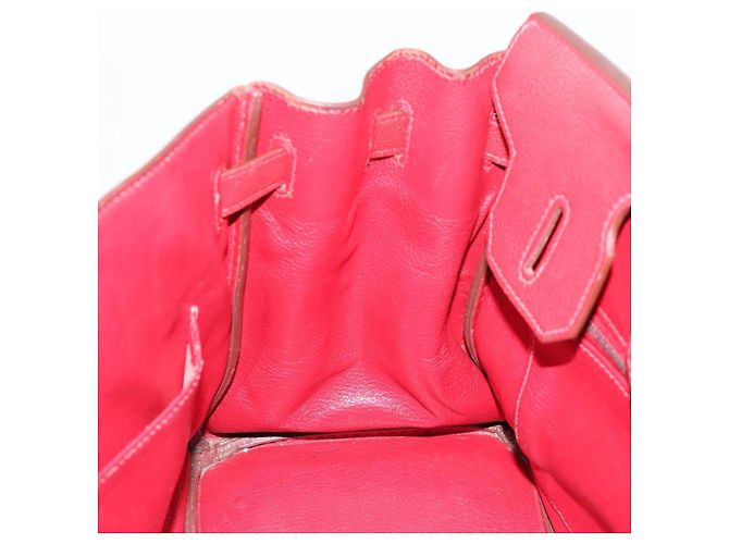 Hermès Borsa a mano HERMES Star Mark Birkin 30 in pelle Taurillon Rossa Argento Auth LN222SM Rosso - vista 31