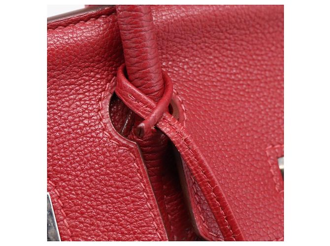 Hermès Borsa a mano HERMES Star Mark Birkin 30 in pelle Taurillon Rossa Argento Auth LN222SM Rosso - vista 36