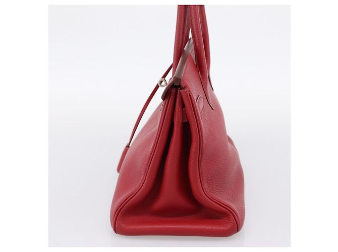 Hermès Borsa a mano HERMES Star Mark Birkin 30 in pelle Taurillon Rossa Argento Auth LN222SM Rosso - vista 4