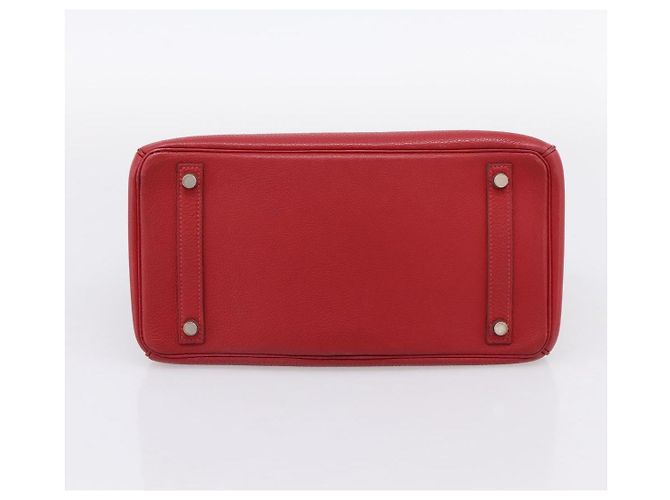 Hermès Borsa a mano HERMES Star Mark Birkin 30 in pelle Taurillon Rossa Argento Auth LN222SM Rosso - vista 5