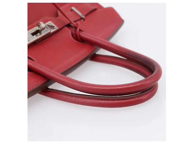 Hermès Borsa a mano HERMES Star Mark Birkin 30 in pelle Taurillon Rossa Argento Auth LN222SM Rosso - vista 6