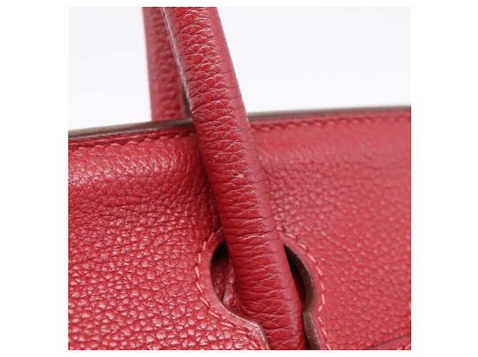 Hermès Borsa a mano HERMES Star Mark Birkin 30 in pelle Taurillon Rossa Argento Auth LN222SM Rosso - vista 8