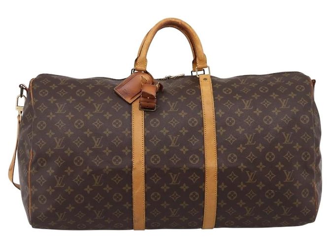 LOUIS VUITTON Monogram Keepall Bandouliere 60 Borsa Boston M41412 LV Auth BA15722 Monogramma - vista 13