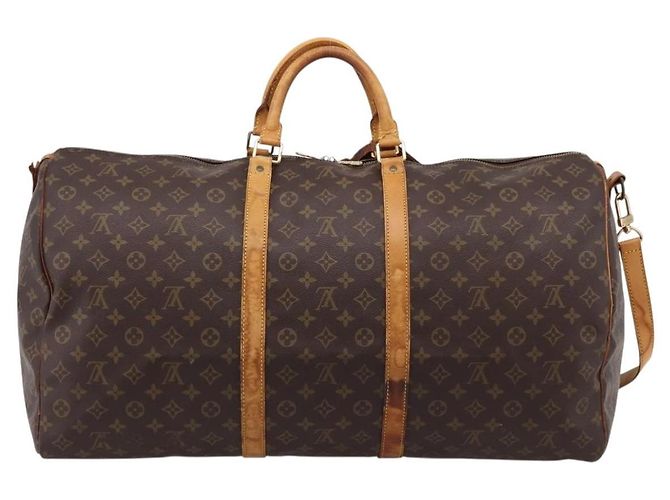 LOUIS VUITTON Monogram Keepall Bandouliere 60 Borsa Boston M41412 LV Auth BA15722 Monogramma - vista 2