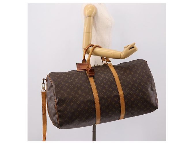 LOUIS VUITTON Monogram Keepall Bandouliere 60 Borsa Boston M41412 LV Auth BA15722 Monogramma - vista 29