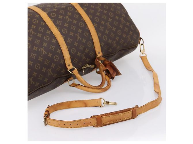 LOUIS VUITTON Monogram Keepall Bandouliere 60 Borsa Boston M41412 LV Auth BA15722 Monogramma - vista 9