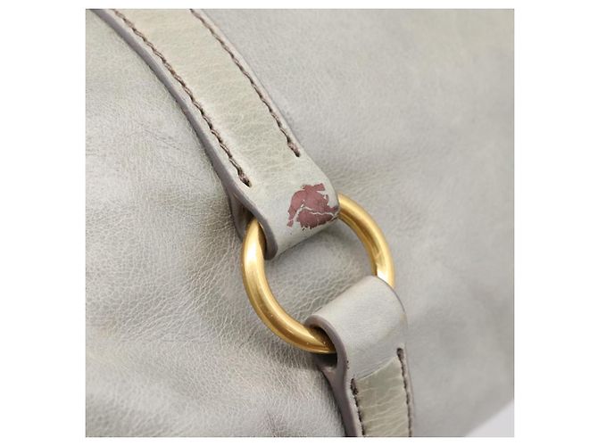 Borsa a mano Miu Miu Vitter Lux in pelle 2way Grigio Oro Auth ka6308 Marrone D'oro - vista 10