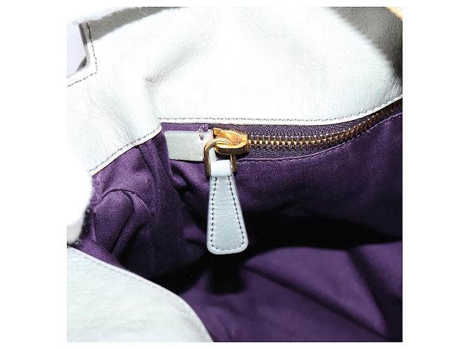 Borsa a mano Miu Miu Vitter Lux in pelle 2way Grigio Oro Auth ka6308 Marrone D'oro - vista 24