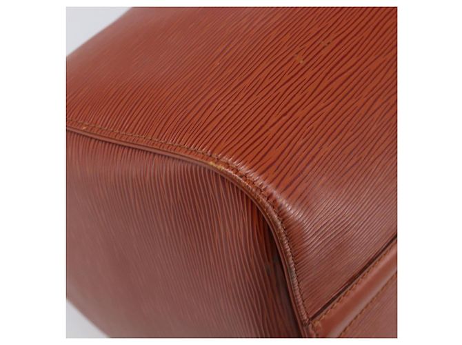 Bolsa de mão LOUIS VUITTON Epi Speedy 35 Brown M42993 LV Auth ep15819A Marrom - vista 15