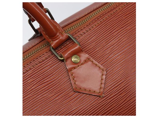 Bolsa de mão LOUIS VUITTON Epi Speedy 35 Brown M42993 LV Auth ep15819A Marrom - vista 19