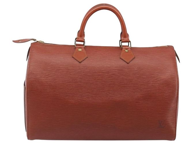 Bolsa de mão LOUIS VUITTON Epi Speedy 35 Brown M42993 LV Auth ep15819A Marrom - vista 2