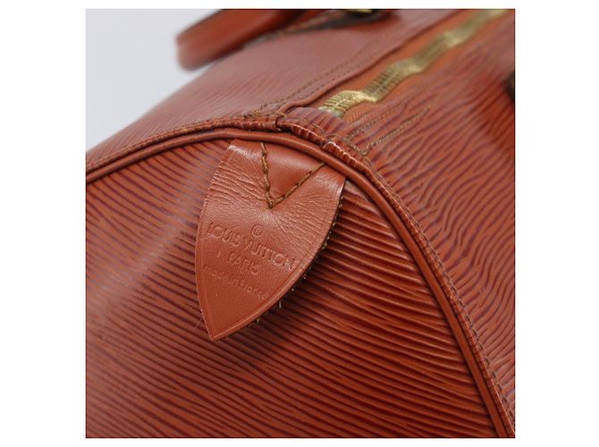 Bolsa de mão LOUIS VUITTON Epi Speedy 35 Brown M42993 LV Auth ep15819A Marrom - vista 20