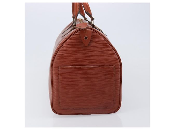 Bolsa de mão LOUIS VUITTON Epi Speedy 35 Brown M42993 LV Auth ep15819A Marrom - vista 4