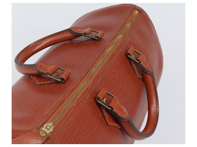 Bolsa de mão LOUIS VUITTON Epi Speedy 35 Brown M42993 LV Auth ep15819A Marrom - vista 6